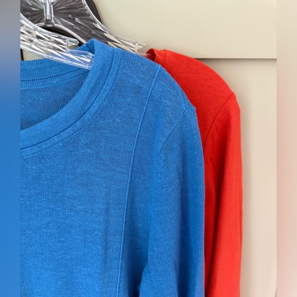 NWOT J.Jill Blue Crew Neck Linen-Cotton Blend Sweater SZ M - Picture 7 of 13